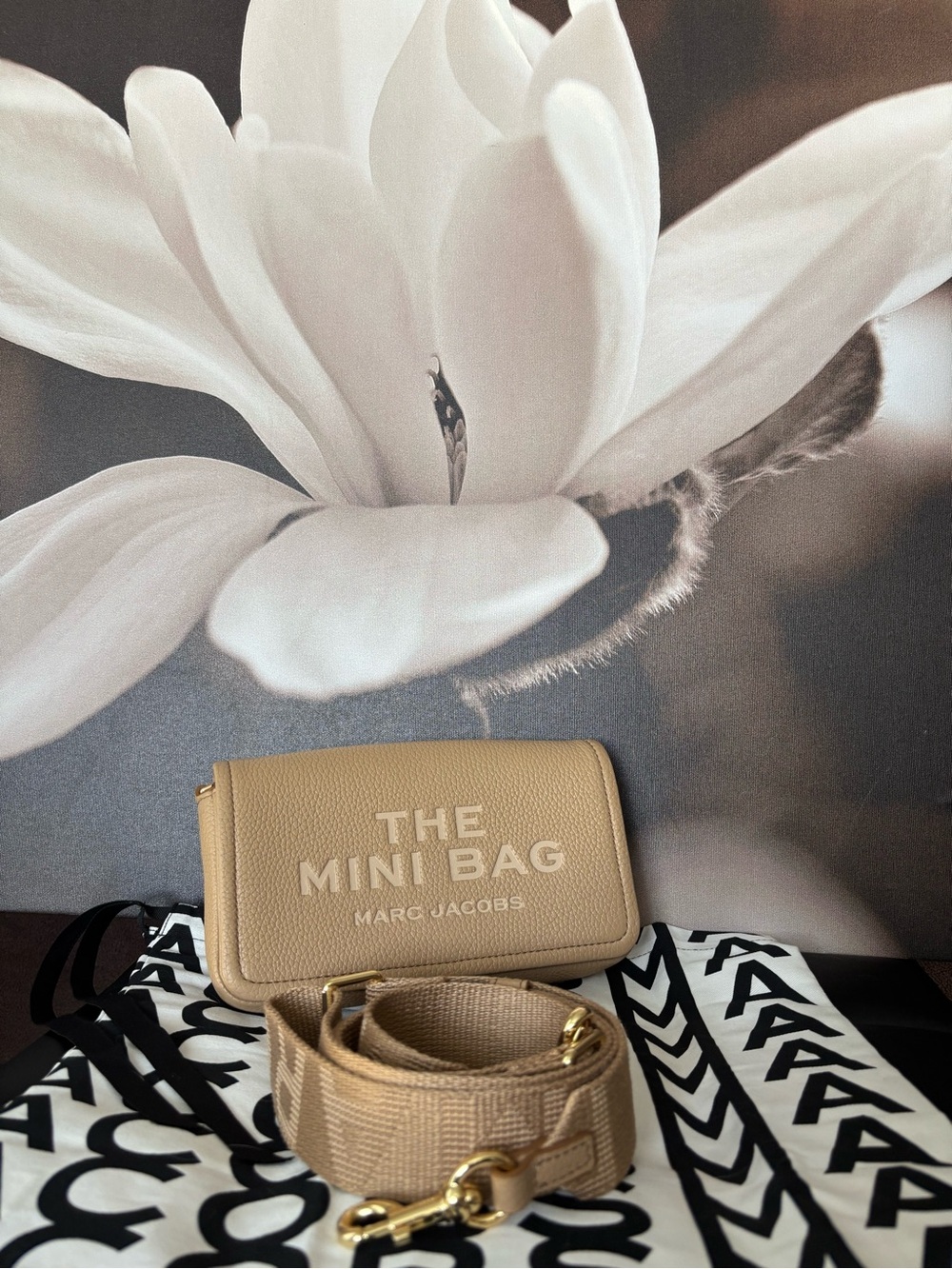 Marc Jacobs The Mini Bag in Beige with Gold Hardware